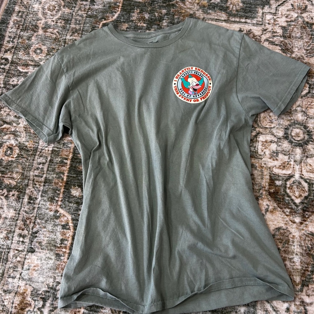 The Simpson 20th anniversary‎ medium army green I heartedly endorse vintage tee